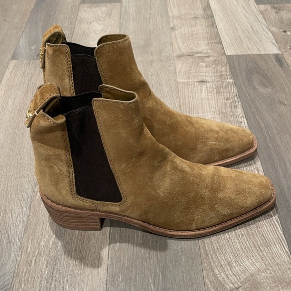 Tory Burch Women's Western Pointed Toe Ankle Chelsea Boots - Picture 5 of 10